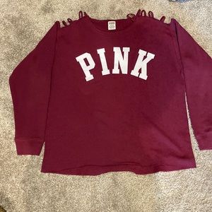This large sweatshirt is from PINK.